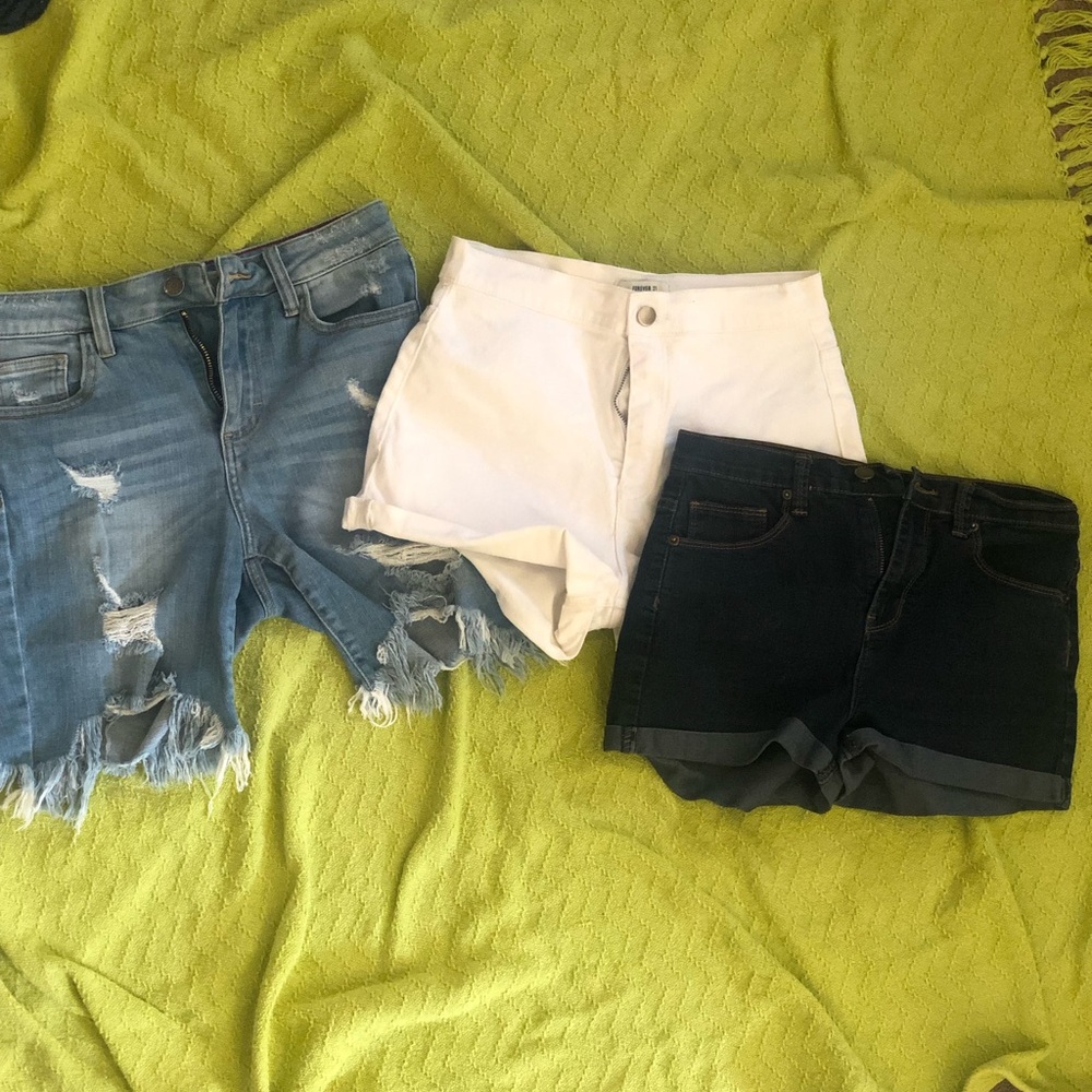 High Rise Jean Shorts